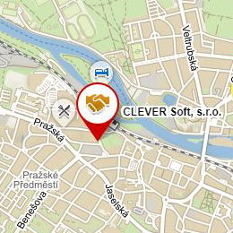 Odkaz na server s mapou a umístěním firmy CLEVER Soft s.r.o.